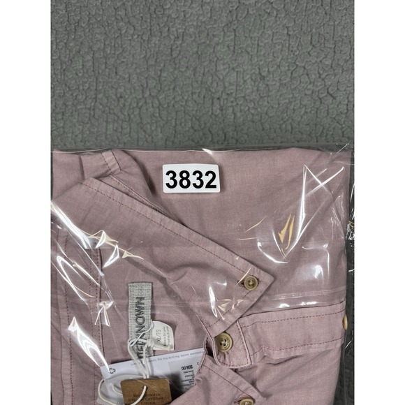 OUTERKNOWN Mens Size XL The Short Sleeve Studio Shirt Button Down Seashell - Picture 10 of 10